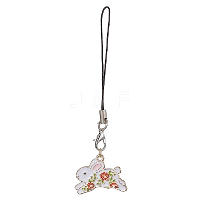 Alloy Enamel Mobile Straps HJEW-JM01090-1