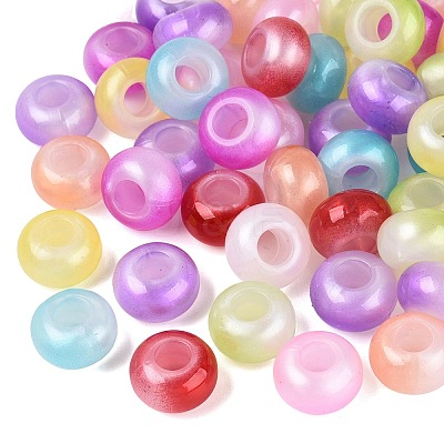 Imitation Cat Eye Acrylic European Beads OACR-Q200-31-1