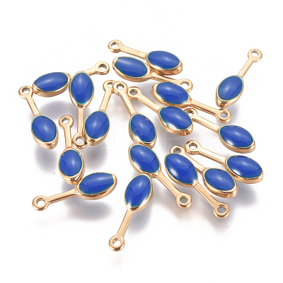 Ion Plating(IP) 304 Stainless Steel Enamel Charms STAS-F224-05E-1