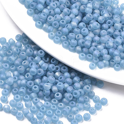 Frosted Colours Glass Beads SEED-S040-02A-02-1