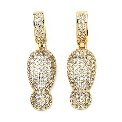 Brass Micro Pave Cubic Zirconia Pendants KK-P345-17G-01-1