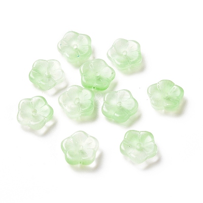 Transparent Spray Painted Glass Beads GLAA-I050-01-1