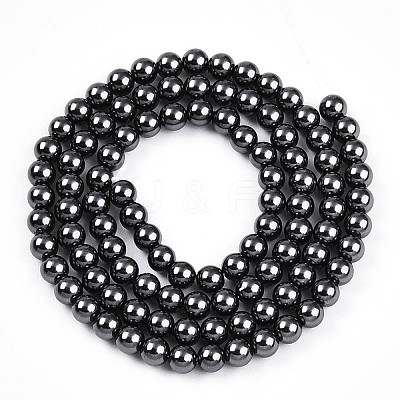 Baking Paint Pearlized Glass Pearl Bead Strands HY-N002-4mm-A02-1