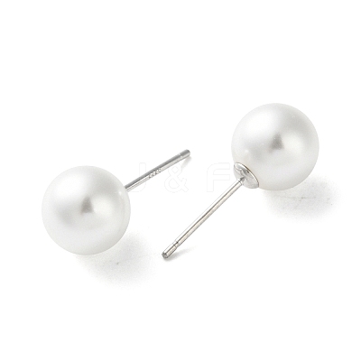 Imitation Pearl Stud Earrings EJEW-P296-21B-P-1