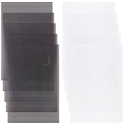 10Pcs 2 Colors PVC Plastic Sheets with Hole AJEW-CP0009-03-1