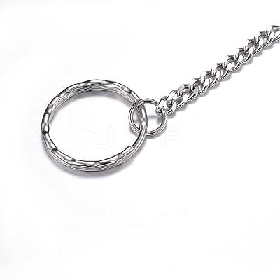 Tarnish Resistant 304 Stainless Steel Split Key Rings STAS-G085-13-1