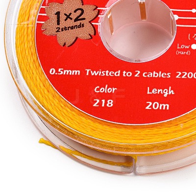 2-Ply Round Waxed Cotton Thread Cords YC-T004-01A-01-1