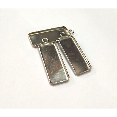 Tarnish Resistant 304 Stainless Steel Pendant Cabochon Settings STAS-I097-058P-1