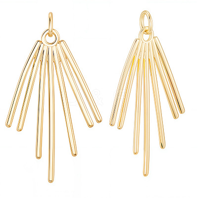 10Pcs Brass Pendants KK-BBC0020-12-1