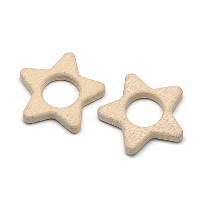 Undyed Beech Wood Big Pendants WOOD-R263-09-LF-1