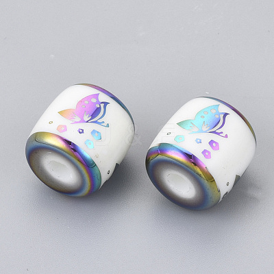 Electroplate Glass Beads X-EGLA-S178-13H-1