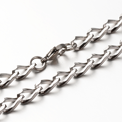 Tarnish Resistant 304 Stainless Steel Twisted Chain Bracelets BJEW-N263-03P-1