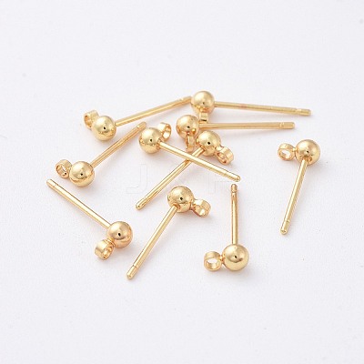 Brass Stud Earring Findings X-KK-N200-096A-1