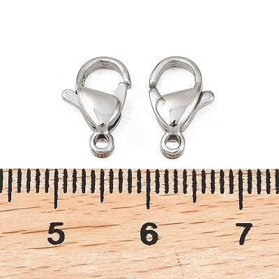 Tarnish Resistant 316 Surgical Stainless Steel Lobster Claw Clasps 316-FL12A-1