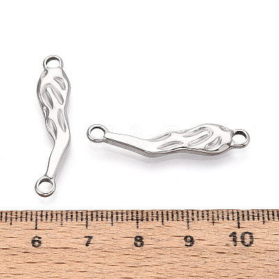 304 Stainless Steel Textured Hot Pepper Links/Cennector Charms STAS-T067-86P-1