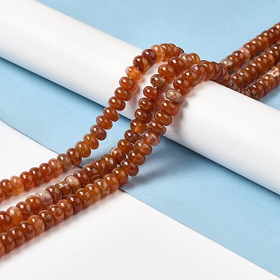 Natural Fire Crackle Agate Beads Strands G-G0004-A01-B-1