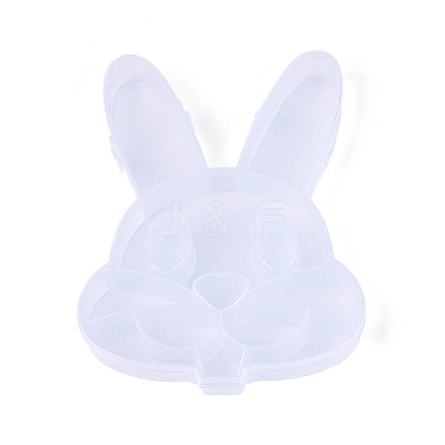 Easter Rabbit 13 Grids Plastic Bead Storage Containers with Hinged Lid CON-T001-04-1