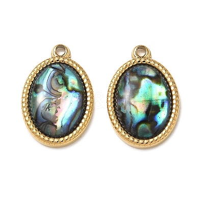 Natural Paua Shell Pendants STAS-G397-18G-02-1