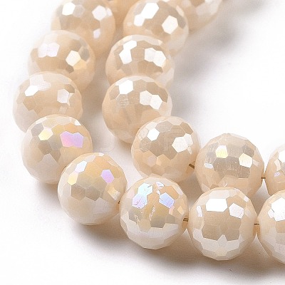 Electroplate Glass Beads Strands X-GLAA-E036-14A-1