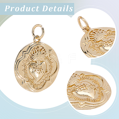 12Pcs Brass Pendants KK-BBC0024-99-1