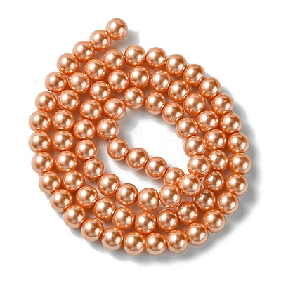 Eco-Friendly Dyed Glass Pearl Bead Strands HY-A008-6mm-RB113-1