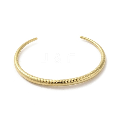 304 Stainless Steel Open Cuff Bangles BJEW-K241-02A-G-1