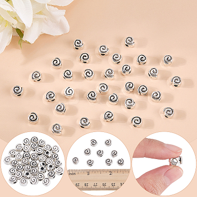 100Pcs Tibetan Style Alloy Beads TIBEB-SC0001-65-1