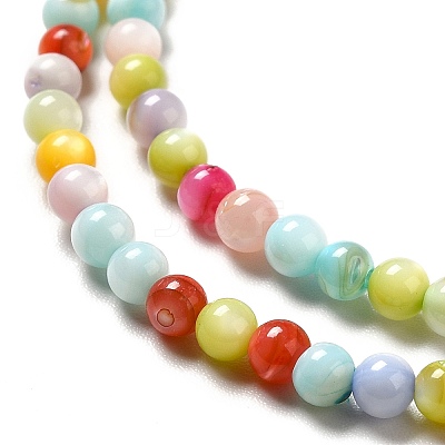Dyed Natural Freshwater Shell Beads Strands SHEL-G014-05B-02-1