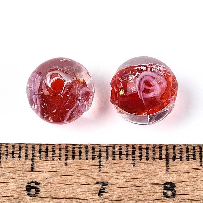 Handmade Foil Lampwork Beads LAMP-T021-33D-1