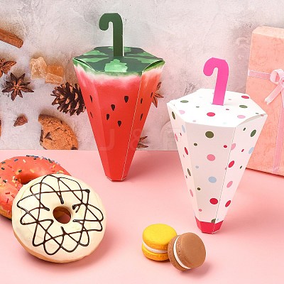 20Pcs 2 Styles Umbrella Paper Pierced Candy Boxes CON-CJ0001-24-1