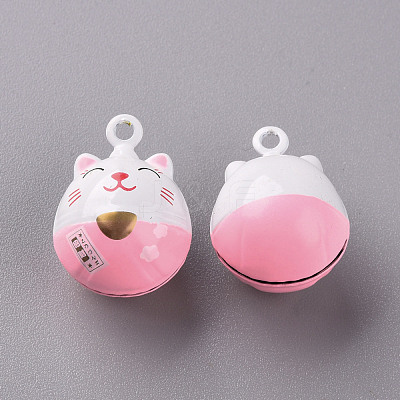 Baking Paint Brass Bell Pendants KKB-S002-009-1