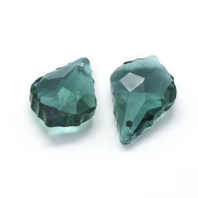 Faceted Glass Pendants GLAA-F068-C07-1