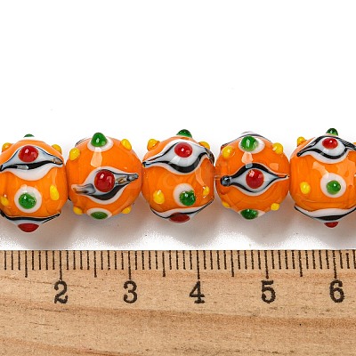 Handmade Lampwork Beads Strands LAMP-N025-05H-1