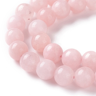 Natural White Jade Imitation Pink Opal Beads Strands G-I299-F05-8mm-1
