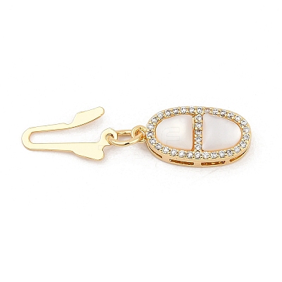 Brass Micro Pave Clear Cubic Zirconia Box Clasps KK-U051-01G-04-1
