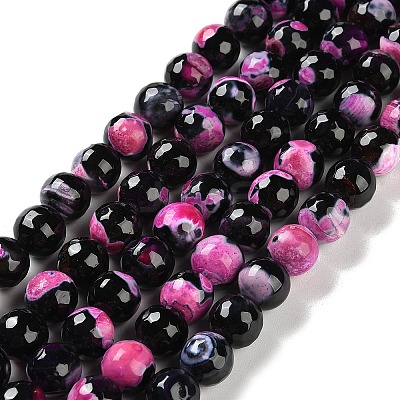 Natural Fire Crackle Agate Beads Strands G-M437-A01-01G-1