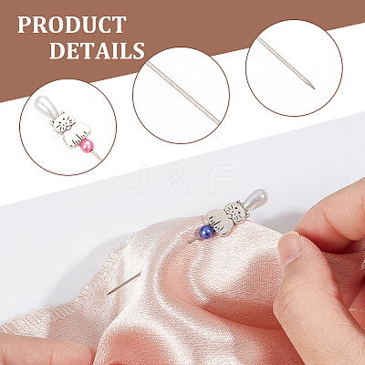 50Pcs 5 Colors Iron Head Pins DIY-AB00031-1