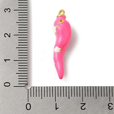 Rack Plating Brass Enamel Pendants KK-A229-29G-04-1