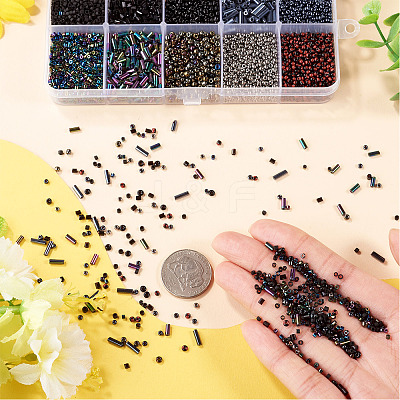 6200Pcs 100G 10 Styles Glass Seed Beads SEED-TA0001-72-1