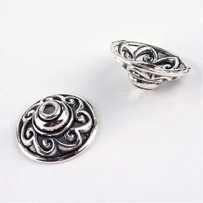 Tibetan Style Alloy Bead Caps TIBEP-S298-013AS-LF-1