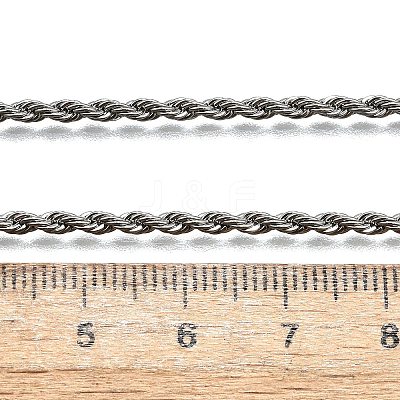 Tarnish Resistant 304 Stainless Steel Rope Chain Necklaces LS-STAS-S029-01-1