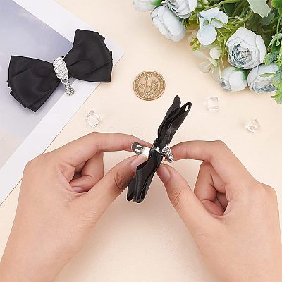 2Pcs Detachable Polyester Bowknot Shoe Decoration AJEW-FG0002-01B-1