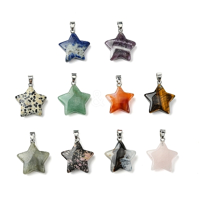 Natural & Synthetic Mixed Stone Pendants GG-K002-1