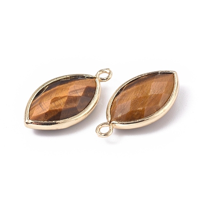 Natural Tiger Eye Pendants G-L514-023C-1