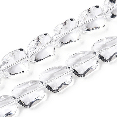 Transparency Glass Beads Strands GLAA-T023-15-1