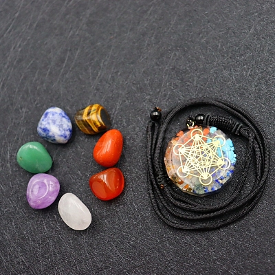 Natural Mixed Healing Stones Set for Meditation Reiki PW-WG52507-01-1