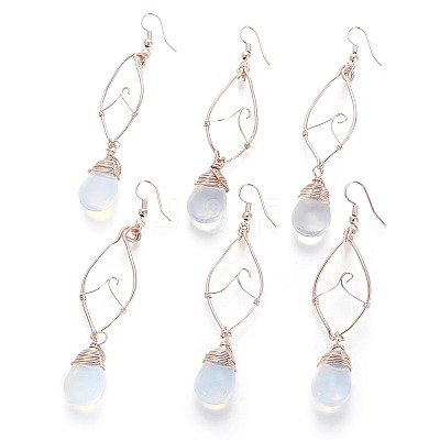 Opalite Dangle Earring EJEW-G254-A03-1