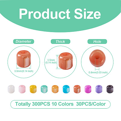 300Pcs 10 Colors Natural Freshwater Shell Beads SHEL-TA0001-06-1