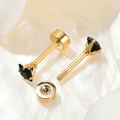 Square Glass Ear Fake Plugs EJEW-H105-24G-A-1