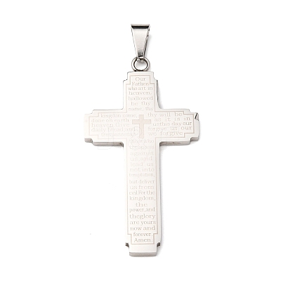 201 Stainless Steel Big Pendants STAS-C149-01P-1